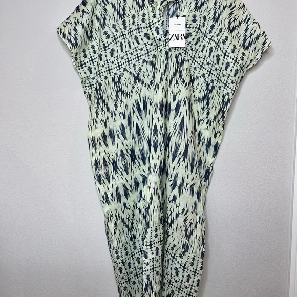 Zara Printed Kaftan Dress or Beach Cover Up - Picture 4 of 6